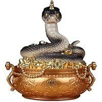 Amazon.co.jp: 風水 白蛇 置物 へび 弁財天 白蛇の置物 しろへび